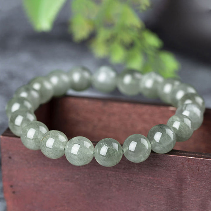Bransoletka z naturalnego zielonego kryształu Buddha Stones Blessing Wealth - image 4