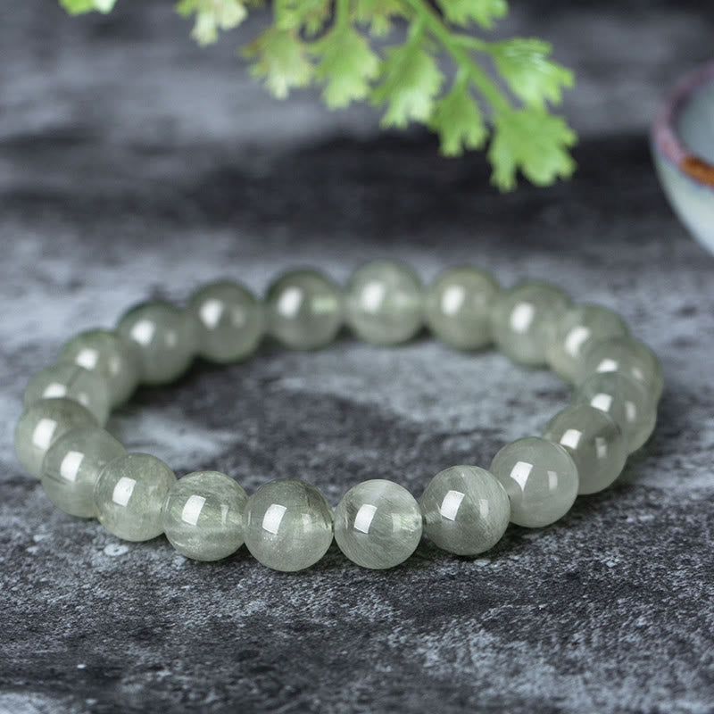 Bransoletka z naturalnego zielonego kryształu Buddha Stones Blessing Wealth - image 5