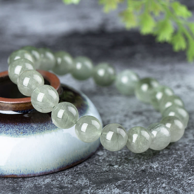 Bransoletka z naturalnego zielonego kryształu Buddha Stones Blessing Wealth - image 6
