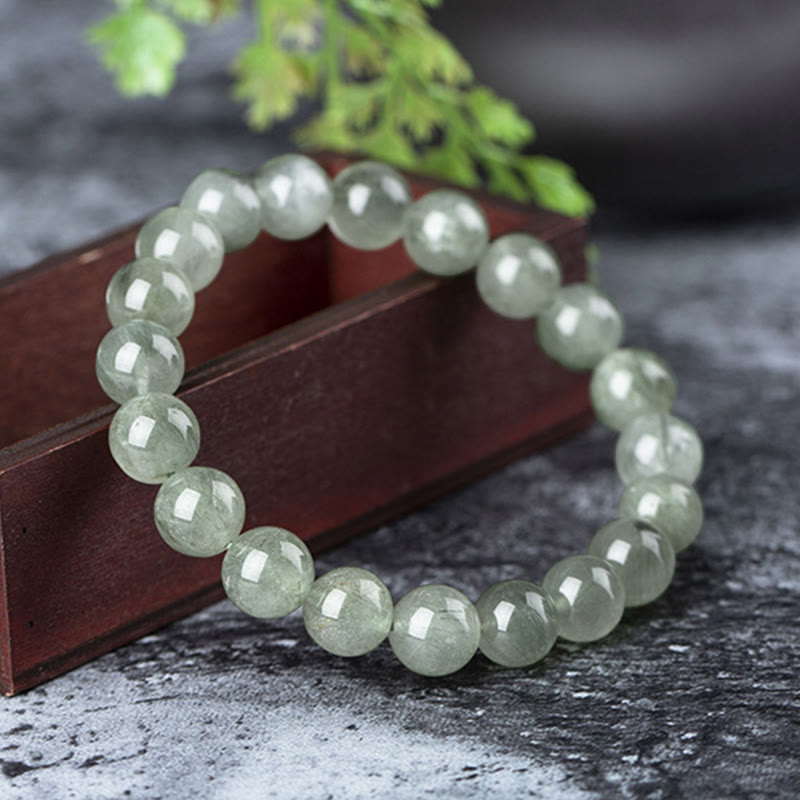 Bransoletka z naturalnego zielonego kryształu Buddha Stones Blessing Wealth - image 2