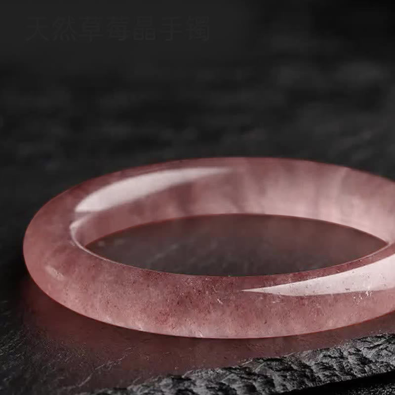 Bransoletka z Buddha Stones Naturalny Kwarc Truskawkowy Miłość Uzdrawiająca Bransoletka Bangle - image 6