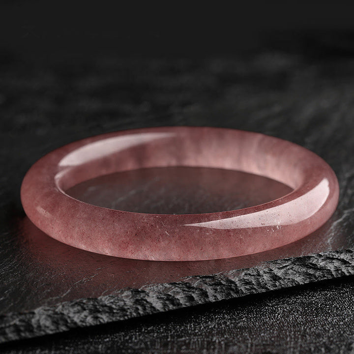 Bransoletka z Buddha Stones Naturalny Kwarc Truskawkowy Miłość Uzdrawiająca Bransoletka Bangle - image 7