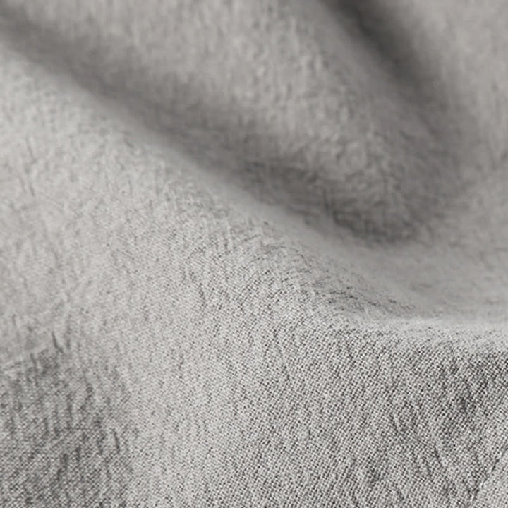 Buddha Stones Letnie, swobodne, minimalistyczne, męskie spodenki z kieszeniami, ściągane sznurkiem, z solidnej bawełny i lnu - image 3