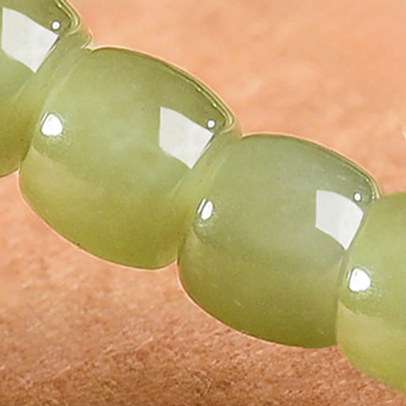 Buddha Stones Bransoletka z okrągłych koralików rodonitu Jade Luck - image 10