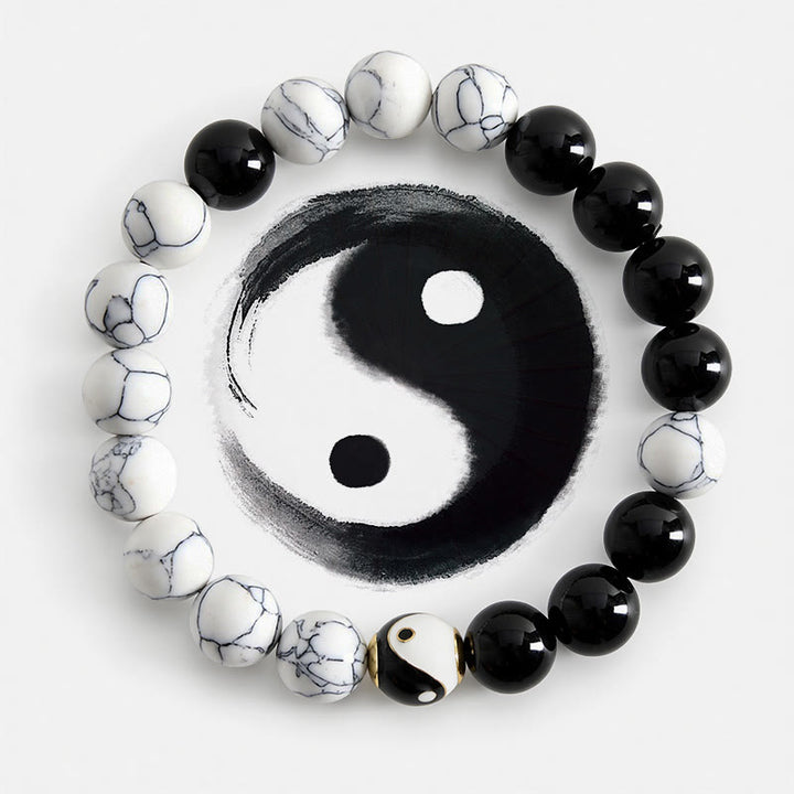 Buddha Stones Okrągła tybetańska bransoletka z miedzianą równowagą Yin Yang - Yin Yang (Równowaga ♥ Harmonia) - image 0