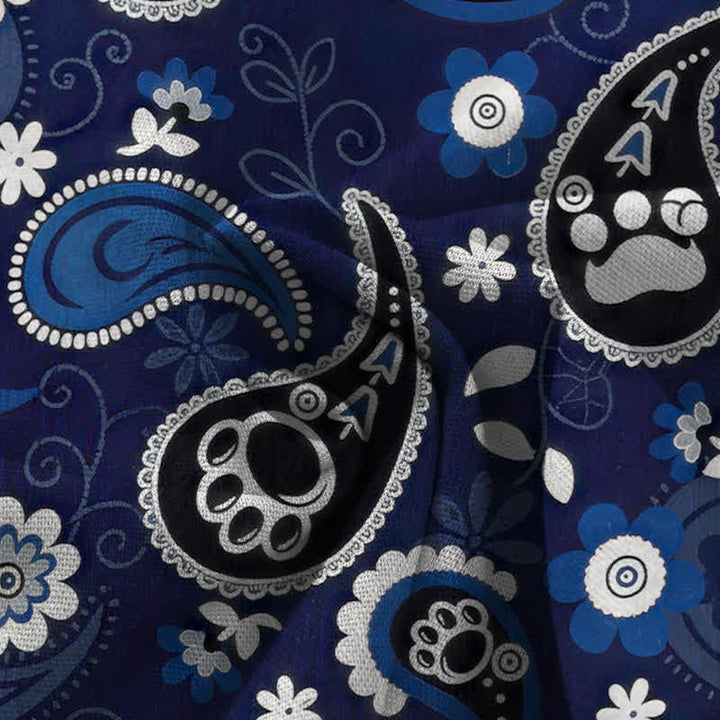 Buddha Stones Spodnie damskie z szerokimi nogawkami i elastyczną talią, z szerokimi nogawkami i kieszeniami, z bawełny i lnu, w stylu vintage, z kwiatowym wzorem paisley - image 2