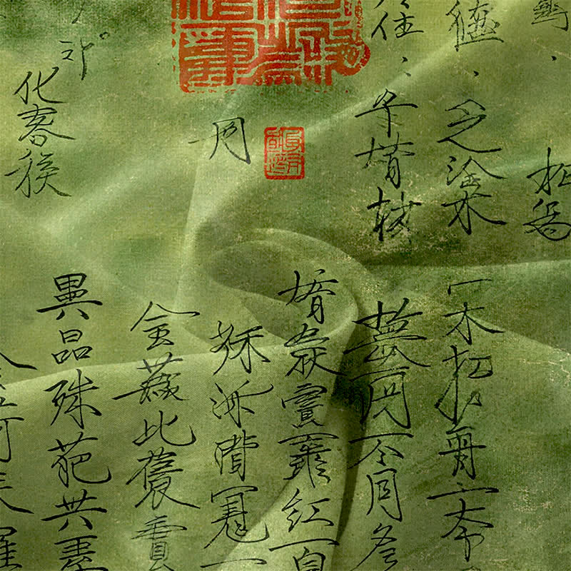 Buddha Stones Letnia, swobodna, damska sukienka midi bez rękawów z chińskim wzorem kaligrafii i kieszeniami - image 3
