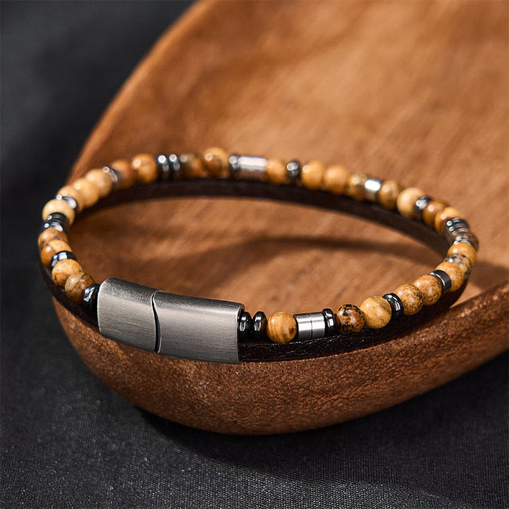 Buddha Stones Bransoletka skórzana Truth Double Wrap z lapis lazuli - image 24