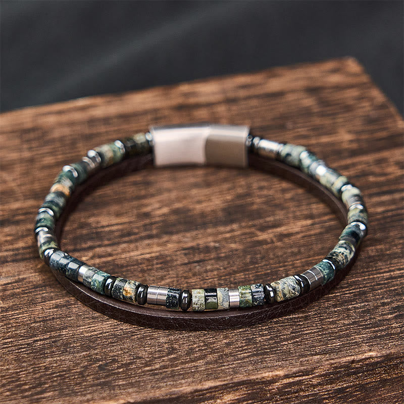 Buddha Stones Bransoletka skórzana Truth Double Wrap z lapis lazuli - image 10