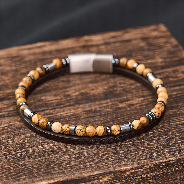 Buddha Stones Bransoletka skórzana Truth Double Wrap z lapis lazuli - image 25
