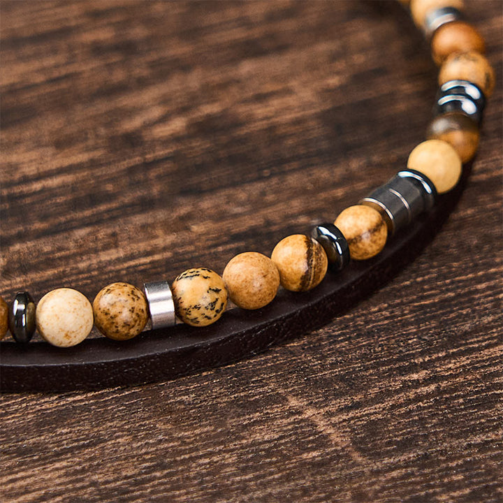 Buddha Stones Bransoletka skórzana Truth Double Wrap z lapis lazuli - image 28