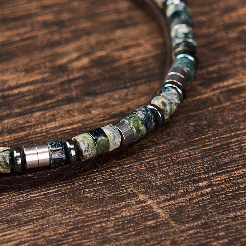 Buddha Stones Bransoletka skórzana Truth Double Wrap z lapis lazuli - image 13