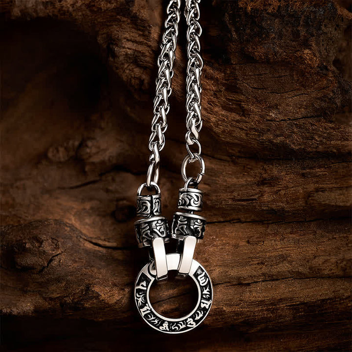Buddha Stones Miedziany naszyjnik z łańcuszkiem uziemiającym Om Mani Padme Hum - Om Mani Padme Hum(Miłość ♥ Mądrość) - image 0