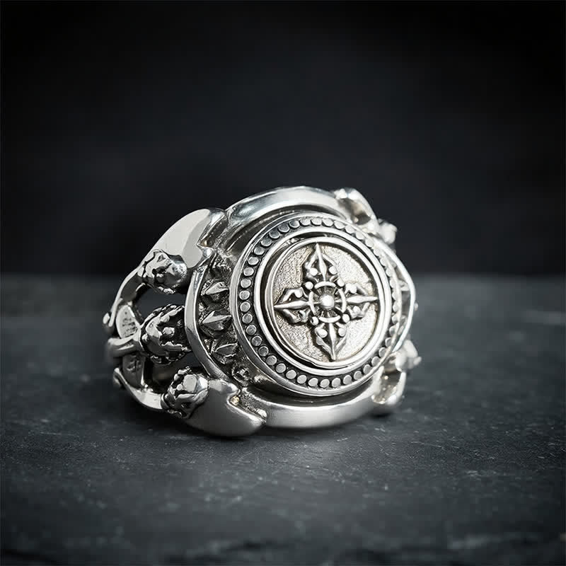 Buddha Stones Miedziany pierścień wzmacniający Vajra Open - 18 mm-US8 - image 0