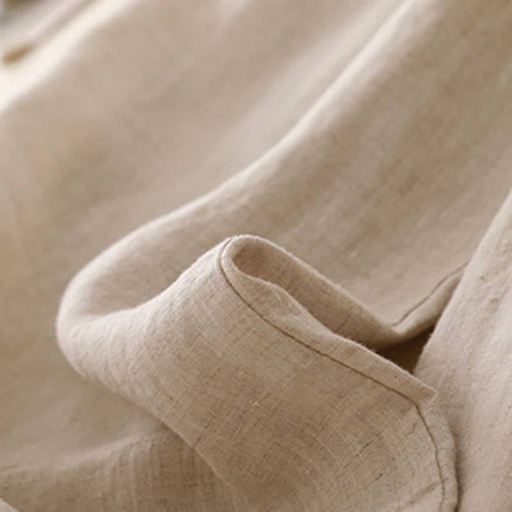 Buddha Stones Letnie, swobodne, minimalistyczne spodnie damskie z prostymi nogawkami i kieszeniami, ściągane sznurkiem i jednolitym kwiatowym dołem - image 19