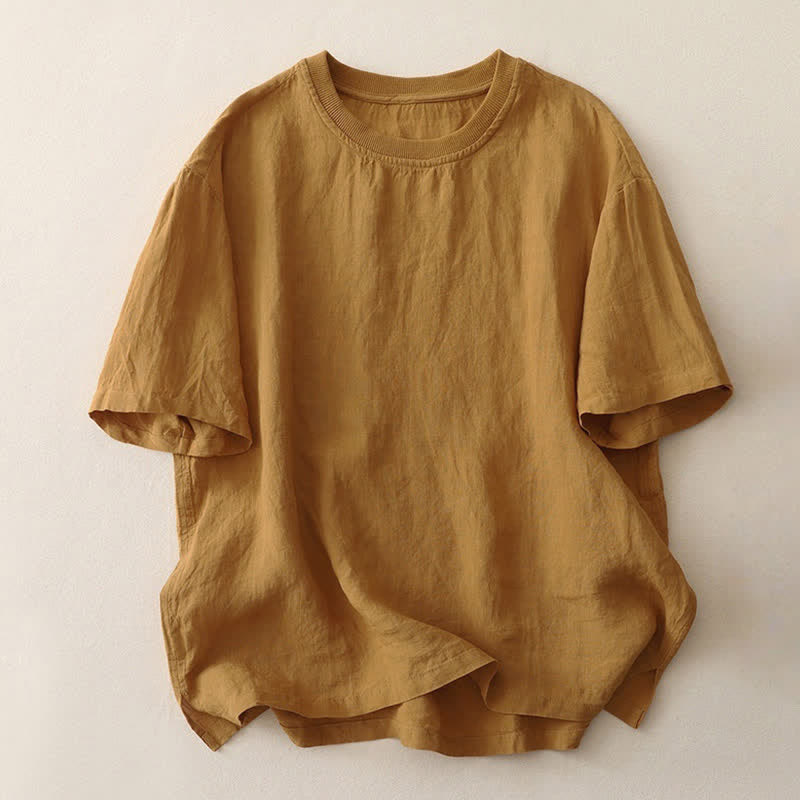 Koszula damska z krótkim rękawem i okrągłym dekoltem w kształcie Buddha Stones - Nawłoć - US14, UK/AU18, EU46 (2XL) - image 12