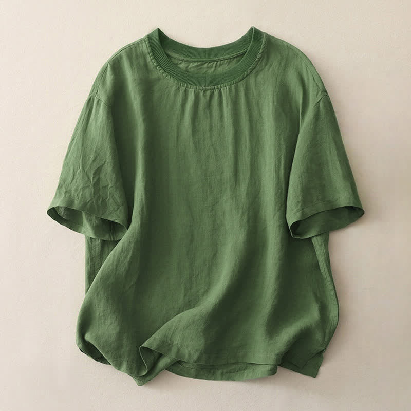 Koszula damska z krótkim rękawem i okrągłym dekoltem w kształcie Buddha Stones - ForestGreen - US14, UK/AU18, EU46 (2XL) - image 16