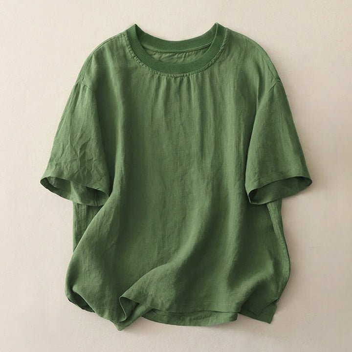 Koszula damska z krótkim rękawem i okrągłym dekoltem w kształcie Buddha Stones - ForestGreen - US14, UK/AU18, EU46 (2XL) - image 16