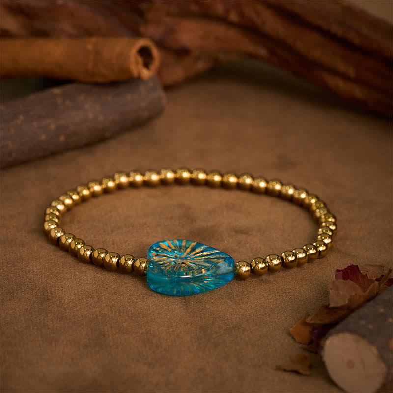 Buddha Stones Bransoletka Liuli Heart Beaded Strength ze stali tytanowej - image 13