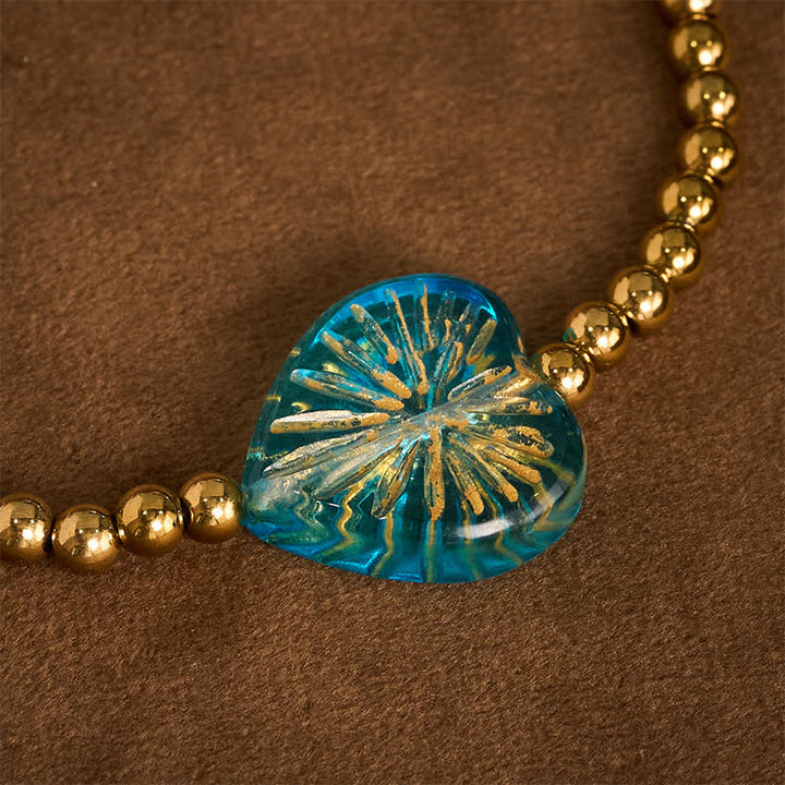 Buddha Stones Bransoletka Liuli Heart Beaded Strength ze stali tytanowej - image 15