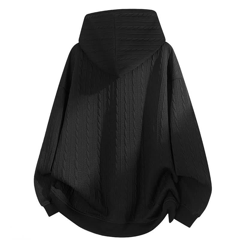 Bluza męska z kapturem z długim rękawem i guzikami w kolorze Buddha Stones na jesień i zimę - image 10