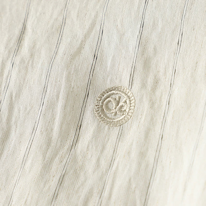 Buddha Stones Letnie, swobodne, minimalistyczne, zapinane na guziki, damskie koszule z długim rękawem - image 8