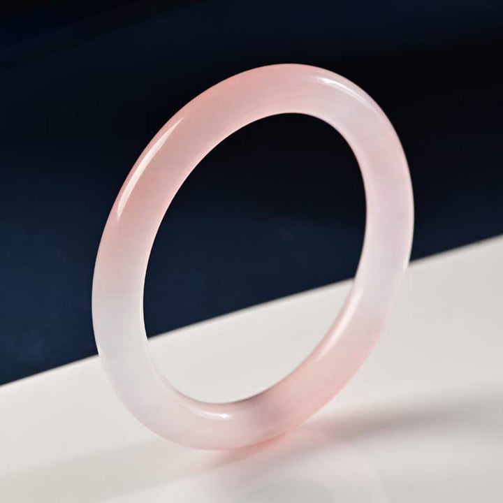 Bransoletka Buddha Stones Różowe Kryształowe Miłość Ciepło Bangle - Okrągły - 60-62 mm - image 6