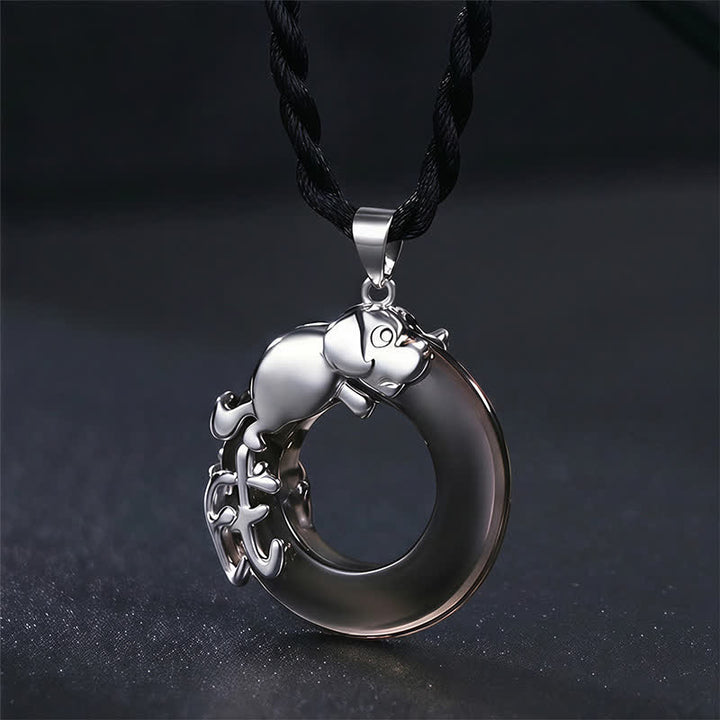 Buddha Stones Naszyjnik z wisiorkiem "Fortuna" z klamrą pokoju w chińskim znaku zodiaku - Pies - image 16
