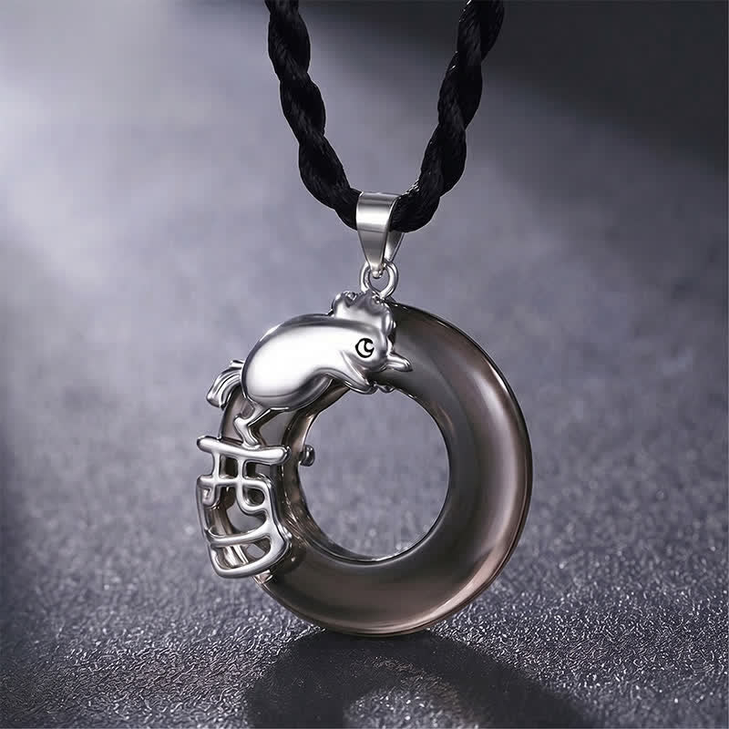 Buddha Stones Naszyjnik z wisiorkiem "Fortuna" z klamrą pokoju w chińskim znaku zodiaku - Kogut - image 15