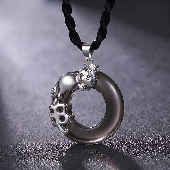 Buddha Stones Naszyjnik z wisiorkiem "Fortuna" z klamrą pokoju w chińskim znaku zodiaku - Małpa - image 14