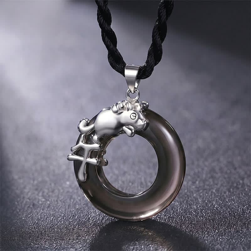 Buddha Stones Naszyjnik z wisiorkiem "Fortuna" z klamrą pokoju w chińskim znaku zodiaku - Koń - image 12