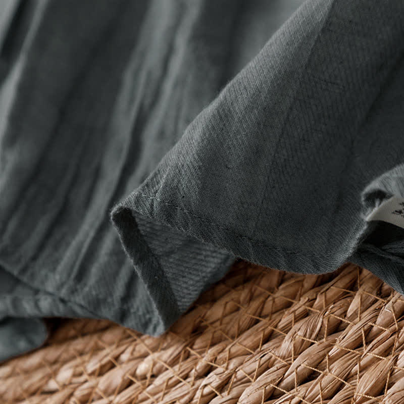 Buddha Stones Letnie, swobodne, boho, marszczone, ściągane, solidne kimono damskie - image 18