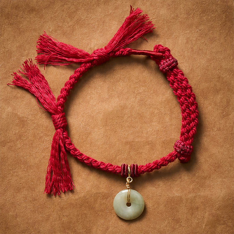 Buddha Stones Bransoletka Fortune z klamrą Peace Buckle w kolorze czerwonym - image 3