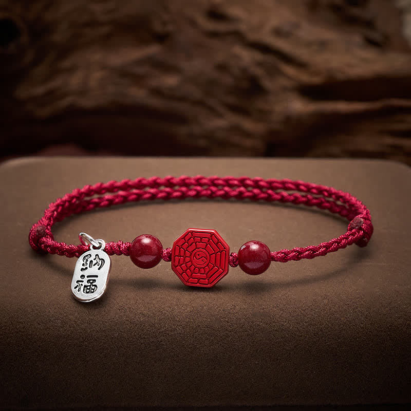 Buddha Stones Bransoletka Bagua Red String Harmony - 5,9–6,7 cala (15–17 cm) - image 0