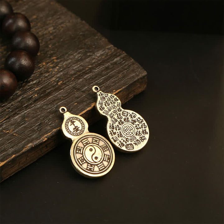 Buddha Stones Mosiężna tykwa Bagua Pi Xiu, wisiorek z pięcioma monetami cesarza, amulet ochronny, brelok - image 14