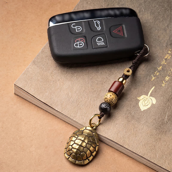 Buddha Stones Breloczki ochronne z mosiężnym żółwiem Pi Xiu z pięcioma monetami cesarza - image 13