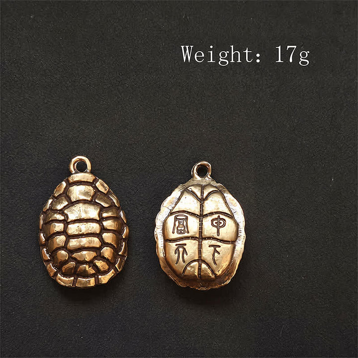 Buddha Stones Breloczki ochronne z mosiężnym żółwiem Pi Xiu z pięcioma monetami cesarza - image 20
