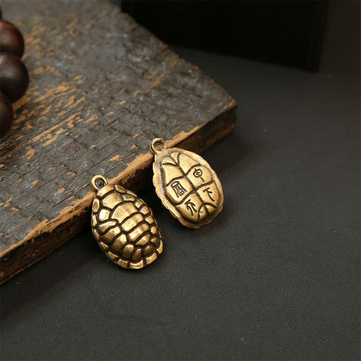 Buddha Stones Breloczki ochronne z mosiężnym żółwiem Pi Xiu z pięcioma monetami cesarza - image 4