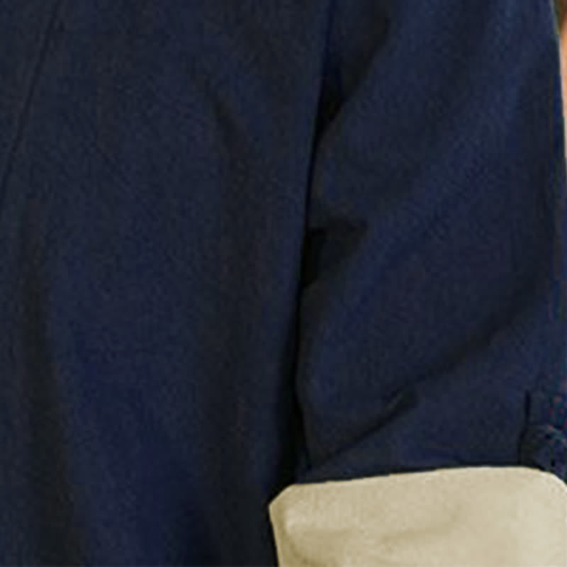 Buddha Stones Letnie kimono męskie w minimalistycznym stylu Tang, ze ściągaczem i dekoltem w serek, z rękawami 3/4 - image 9