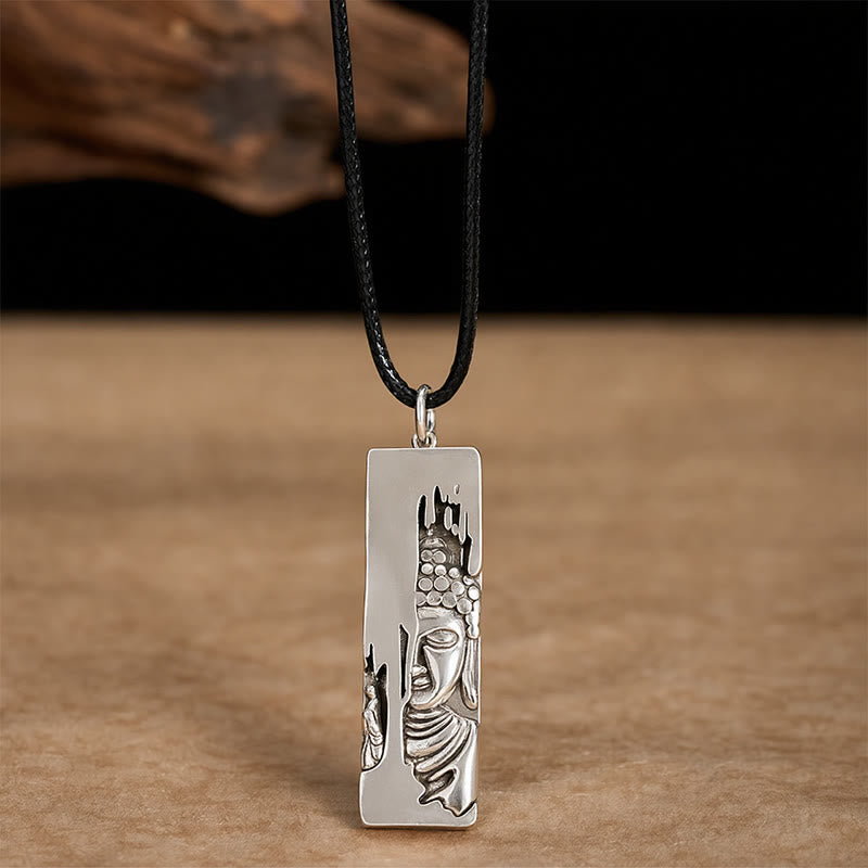 Naszyjnik z wisiorkiem w stylu vintage, Buddha Stones Tathagata Budda, amulet ochronny, szczęście - image 1