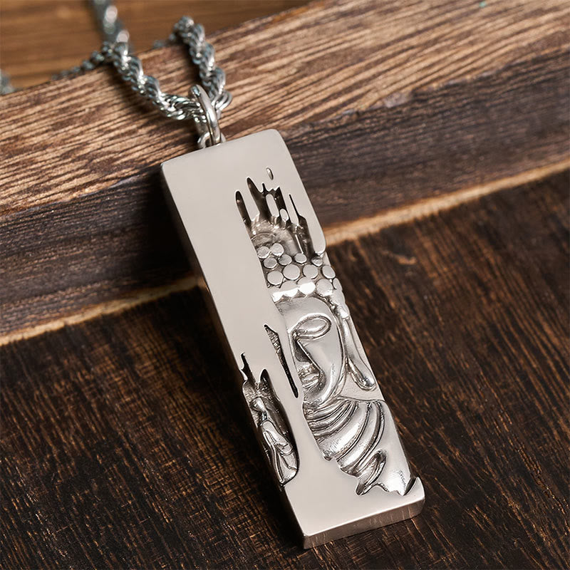 Naszyjnik z wisiorkiem w stylu vintage, Buddha Stones Tathagata Budda, amulet ochronny, szczęście - image 17