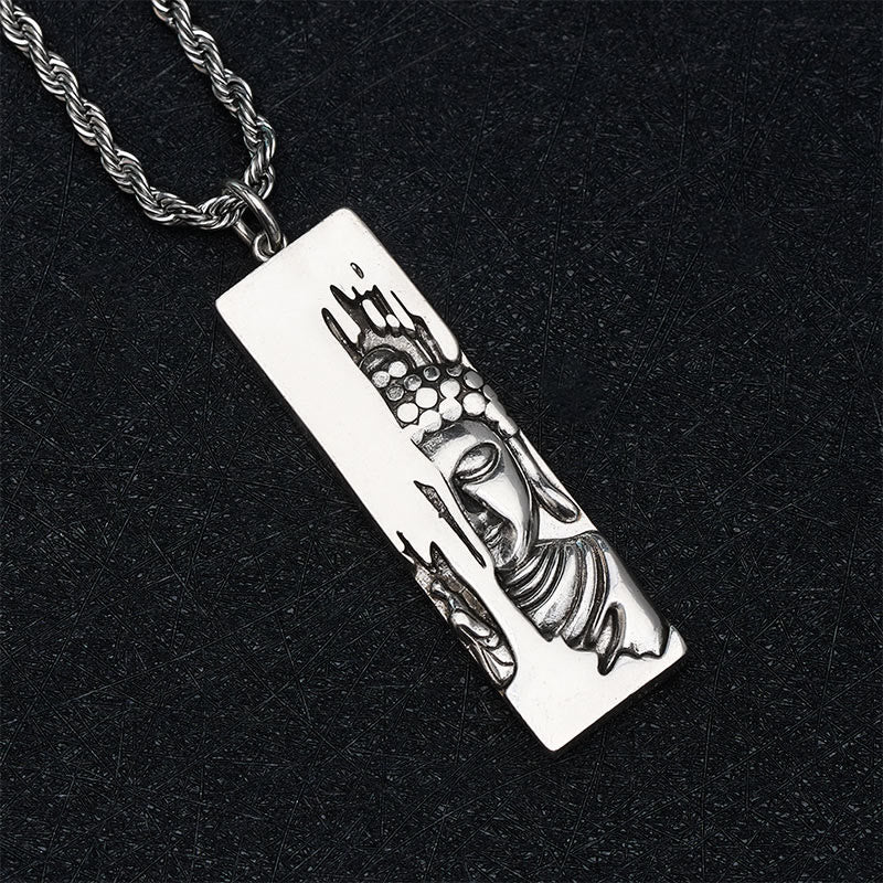 Naszyjnik z wisiorkiem w stylu vintage, Buddha Stones Tathagata Budda, amulet ochronny, szczęście - image 18