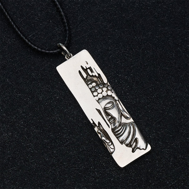 Naszyjnik z wisiorkiem w stylu vintage, Buddha Stones Tathagata Budda, amulet ochronny, szczęście - image 3