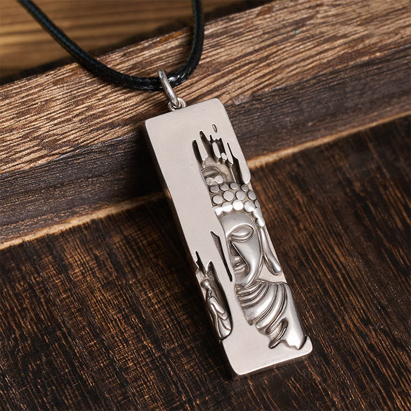 Naszyjnik z wisiorkiem w stylu vintage, Buddha Stones Tathagata Budda, amulet ochronny, szczęście - image 2