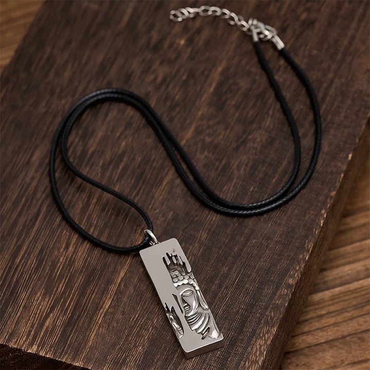 Naszyjnik z wisiorkiem w stylu vintage, Buddha Stones Tathagata Budda, amulet ochronny, szczęście - image 5