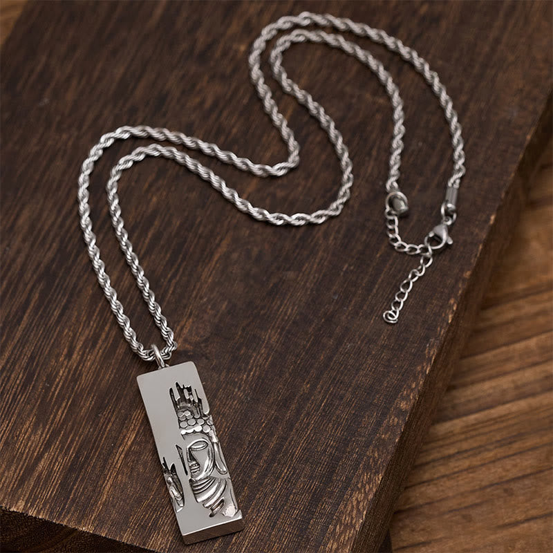 Naszyjnik z wisiorkiem w stylu vintage, Buddha Stones Tathagata Budda, amulet ochronny, szczęście - image 20