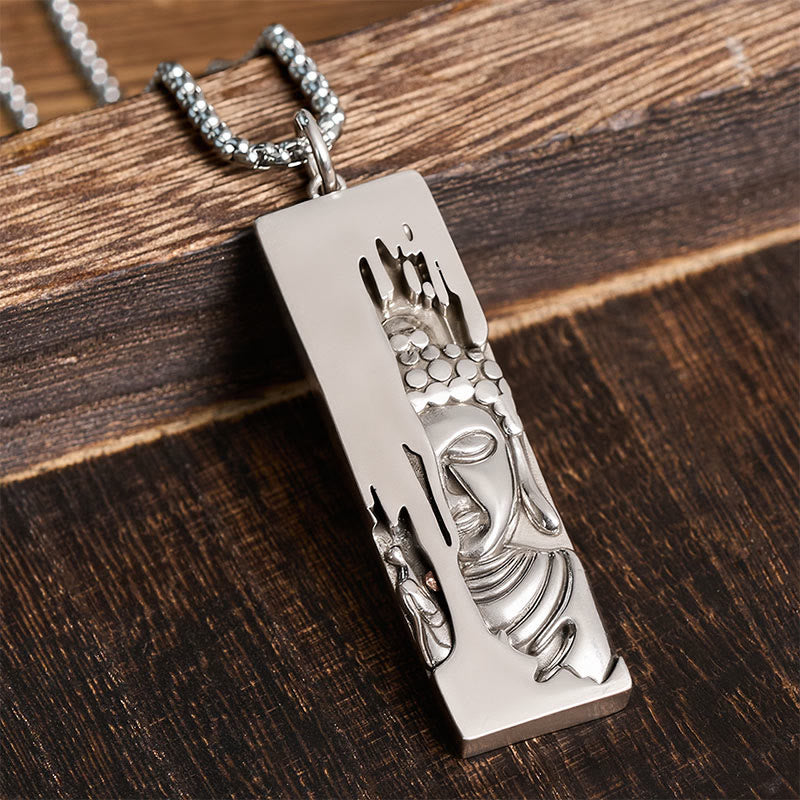 Naszyjnik z wisiorkiem w stylu vintage, Buddha Stones Tathagata Budda, amulet ochronny, szczęście - image 10