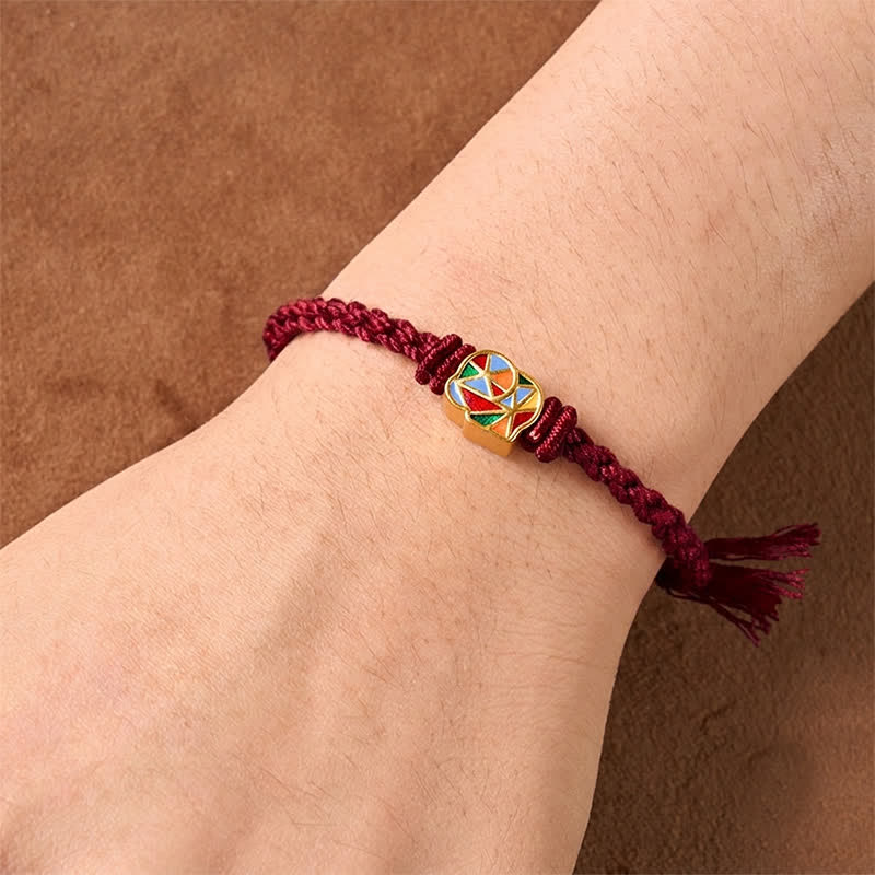 Buddha Stones Bransoletka regulowana Elephant Red String Balance Tibet - image 10