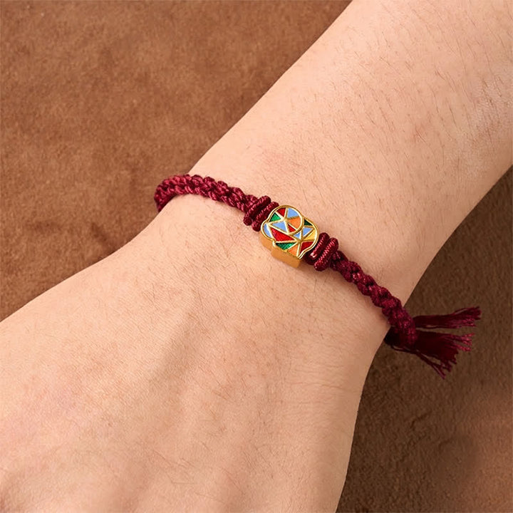 Buddha Stones Bransoletka regulowana Elephant Red String Balance Tibet - image 10