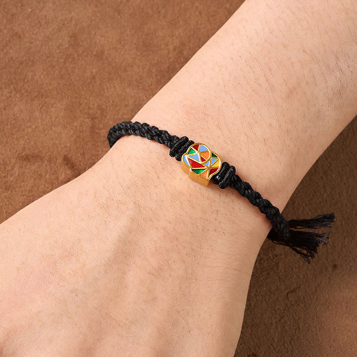 Buddha Stones Bransoletka regulowana Elephant Red String Balance Tibet - image 12